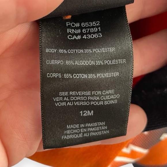 NFL Kids Chicago Bears 12 month Fleece hoodie sweatshirt unisex boys girls sport - Picture 3 of 4